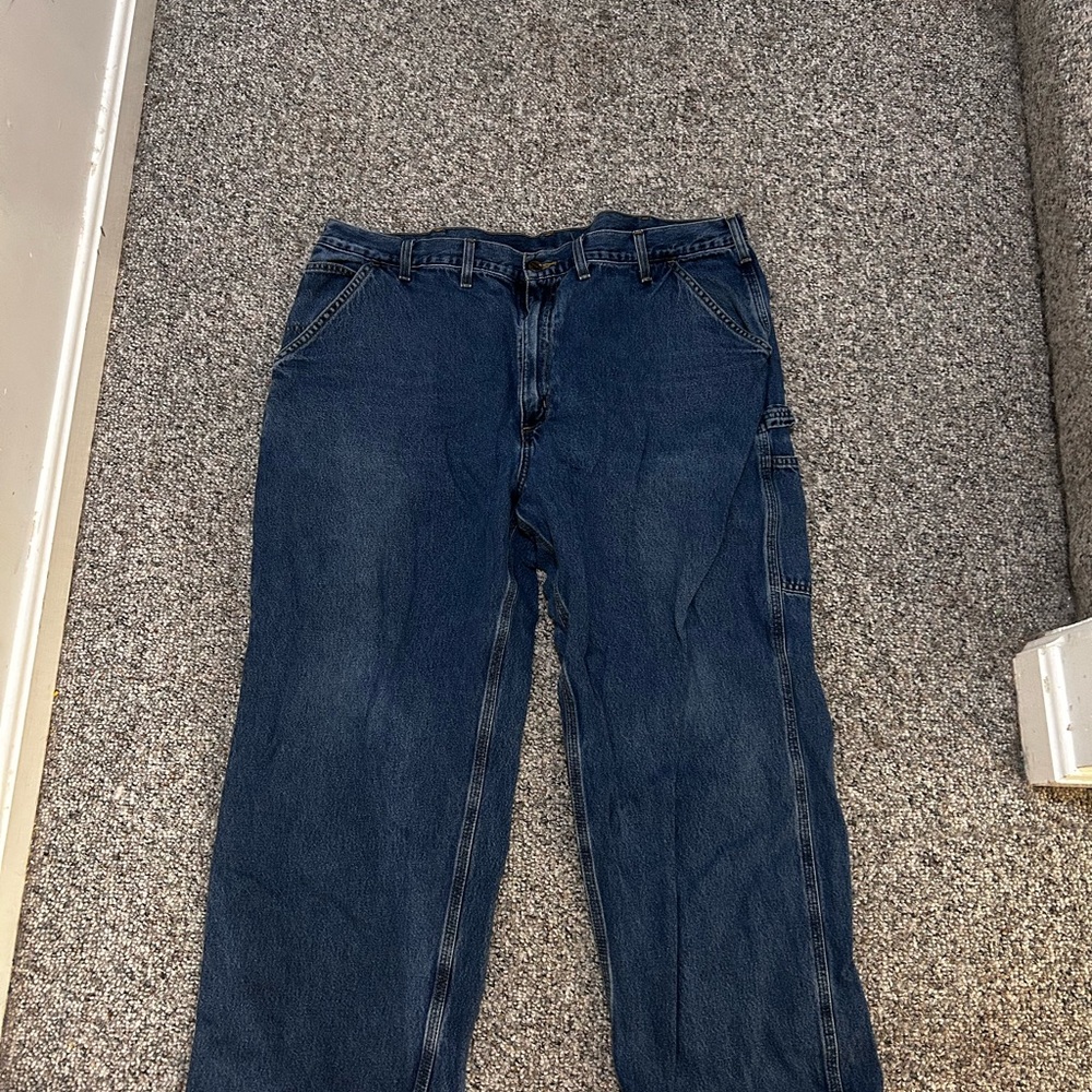 Carhartt Blue Relaxed Jeans with Straight Leg